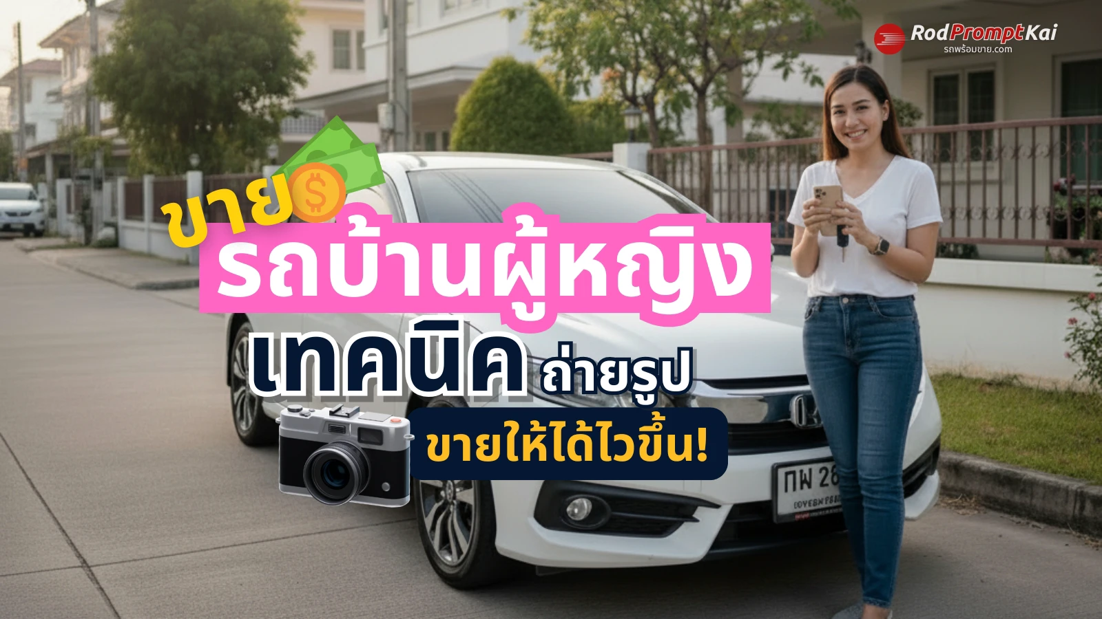 ขายรถบ้านผู้หญิง ขายง่าย เทคนิคถ่ายรูปขายได้ไวกว่าเดิม!